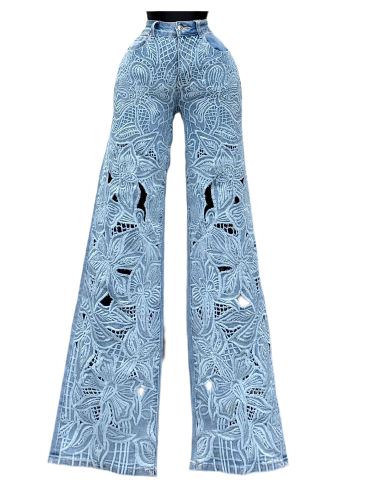 Lace Flower Jeans