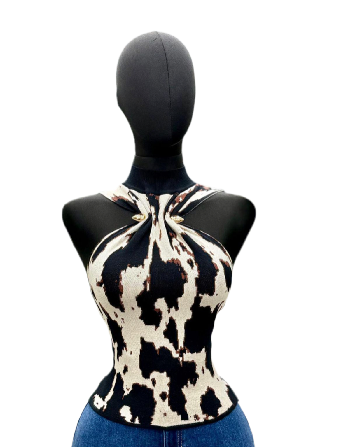 Cow Print Halter Top