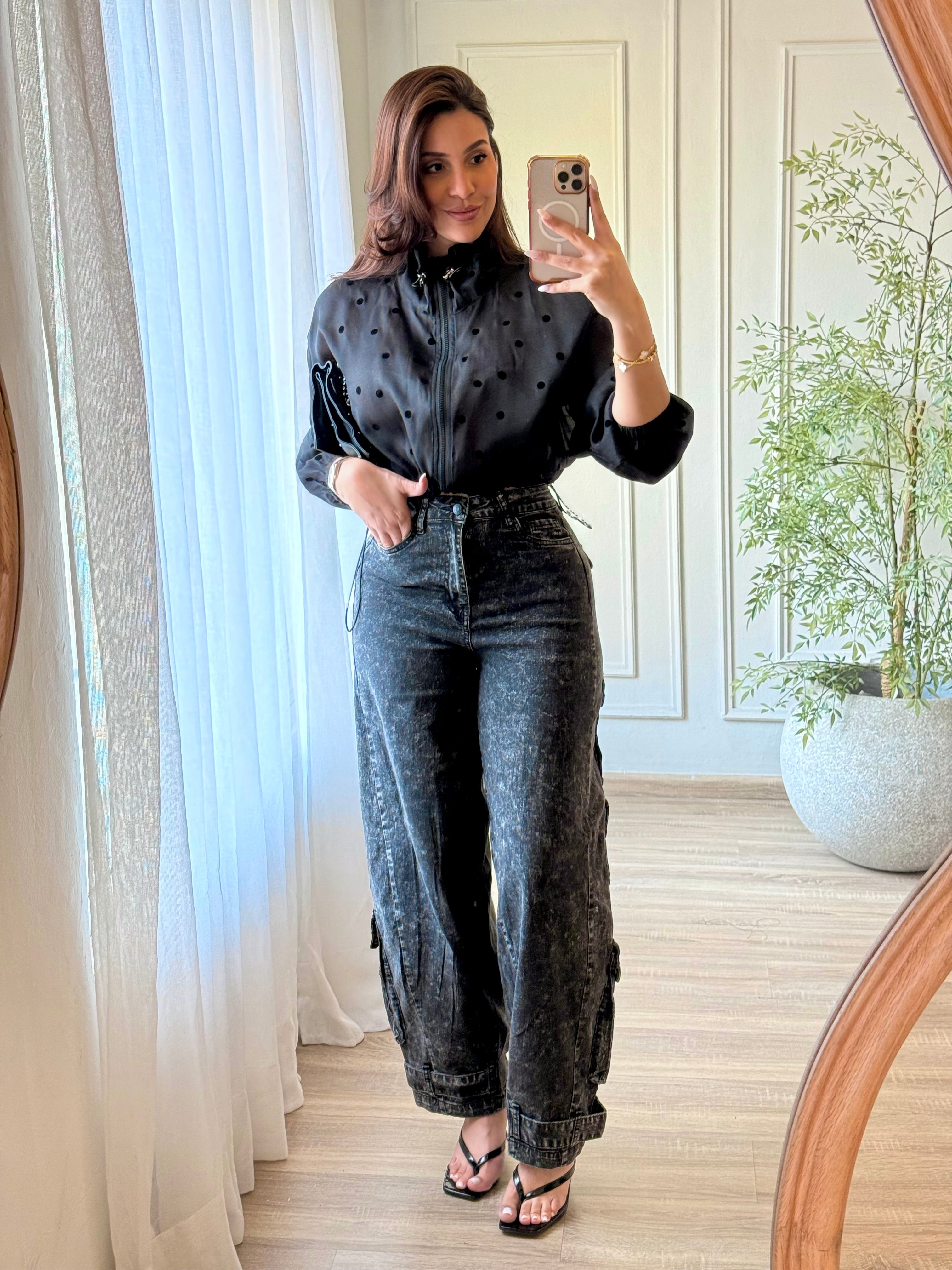 Voile Polka Sheer Jacket