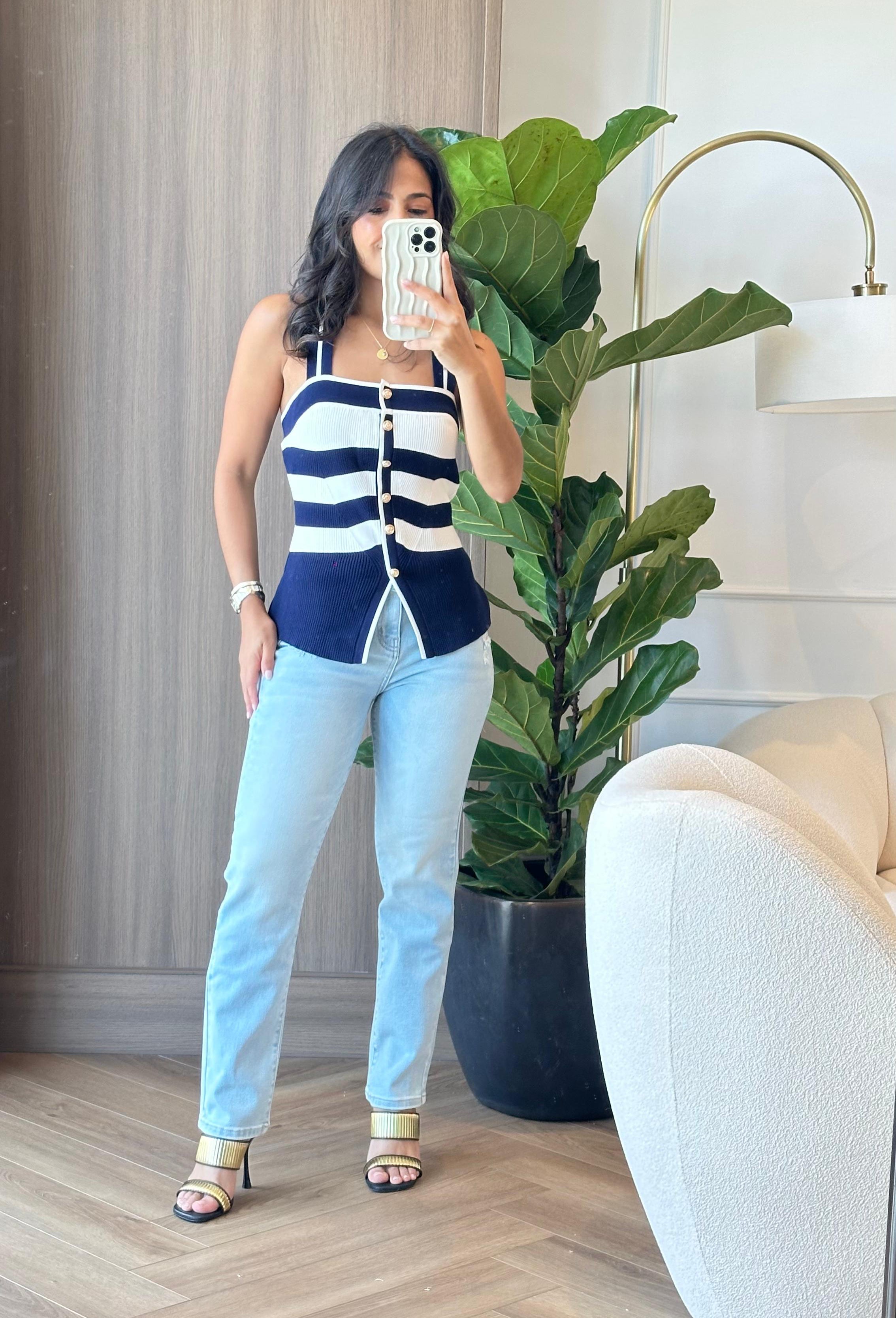 Nautical Knit Top