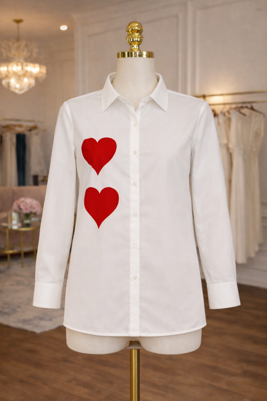 Double Heart Statement Shirt
