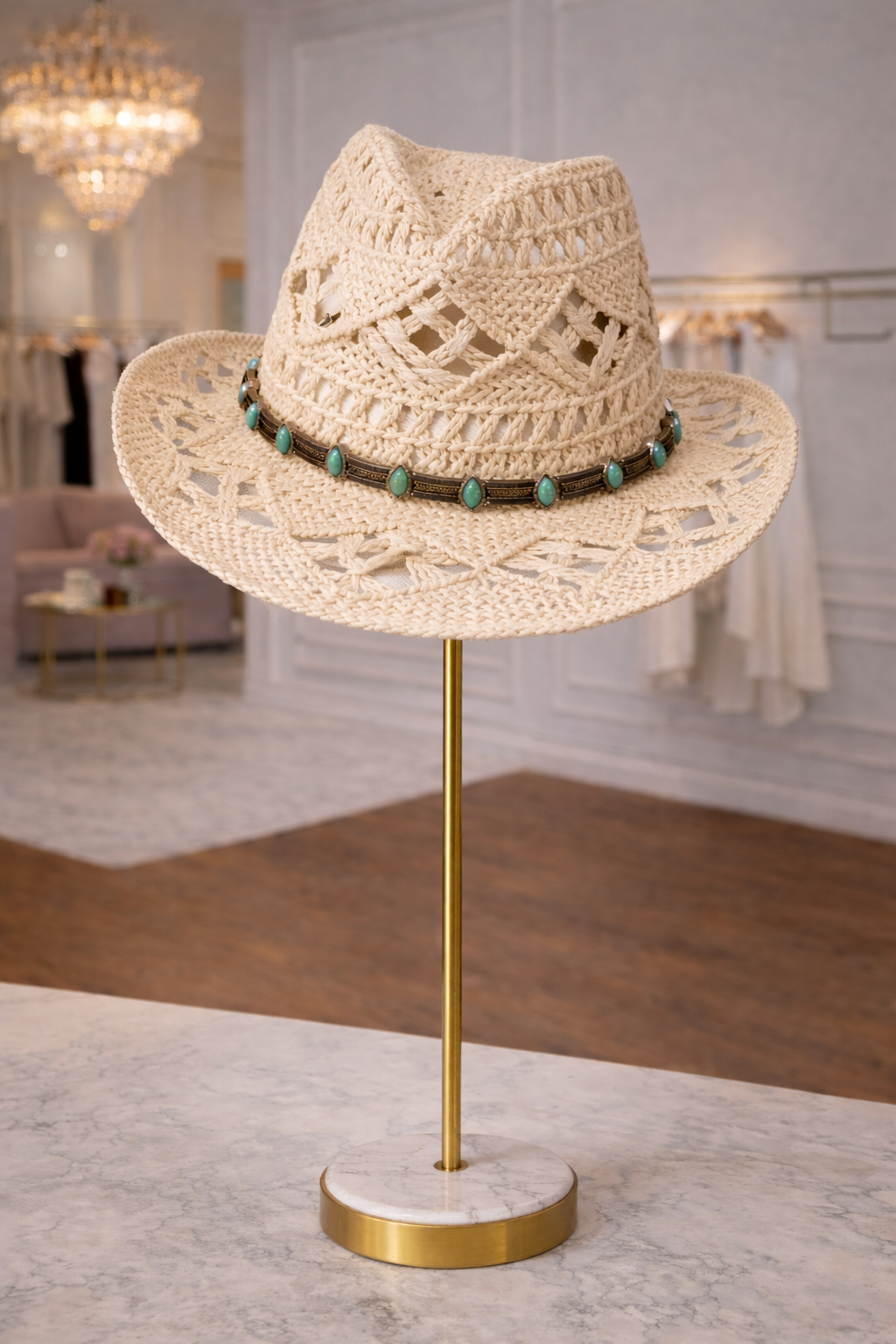 Ivory Boho Hat