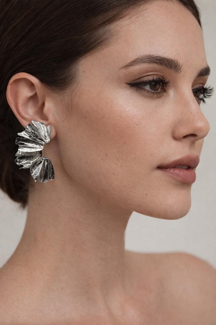 Sculpted Ruffle Earrings
