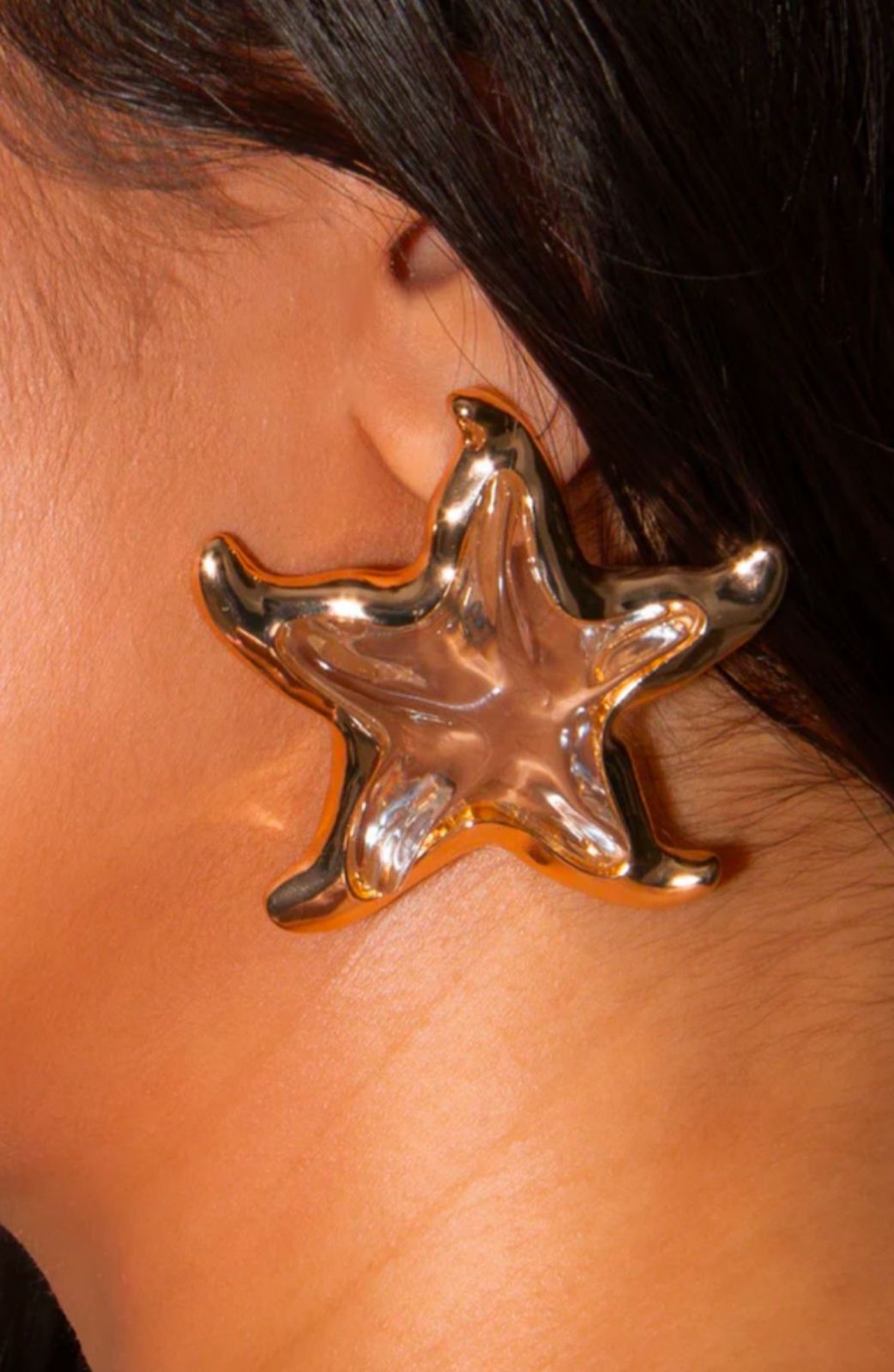 Golden Starfish Earrings
